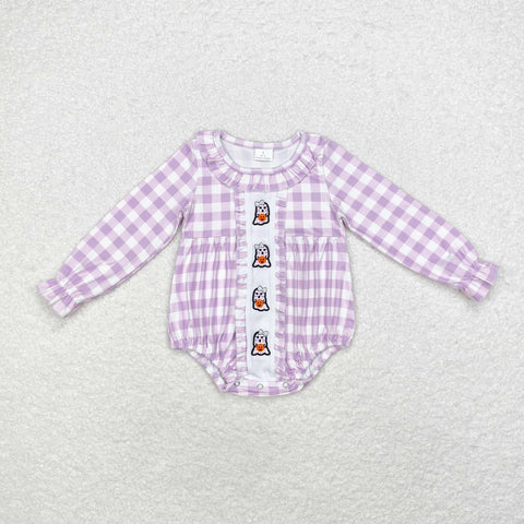 LR1299  baby girl clothes embroidered boo  girl halloween winter bubble