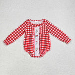 LR1302   baby girl clothes embroidery santa girl christmas winter bubble