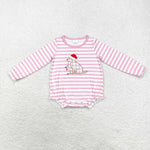 LR1306 baby girl clothes embroidery dog girl christmas winter bubble