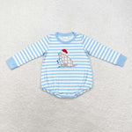 LR1307 baby  boy clothes embroidery dog boy christmas winter bubble