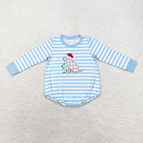 LR1307 baby  boy clothes embroidery dog boy christmas winter bubble