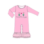 LR1324 pre-order baby girl clothes coffee girl winter romper-2024.7.19