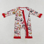 LR1334   baby girl clothes cartoon mouse girl christmas winter romper