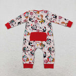 LR1335 baby boy clothes cartoon mouse boy christmas winter romper