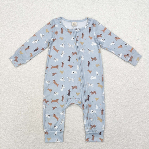 LR1351 Bamboo baby boy clothes dog boy winter romper