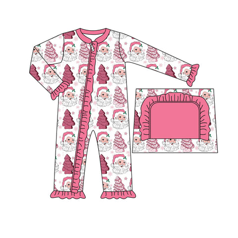 LR1358 pre-order baby girl clothes santa claus girl christmas winter romper-2024.7.23
