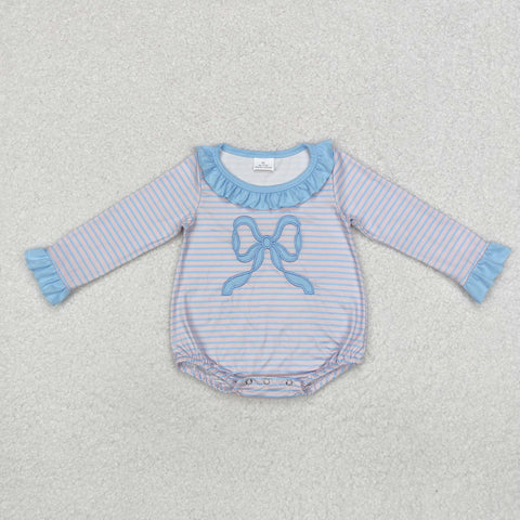 LR1379  baby girl clothes embroidery bow girl winter  bubble