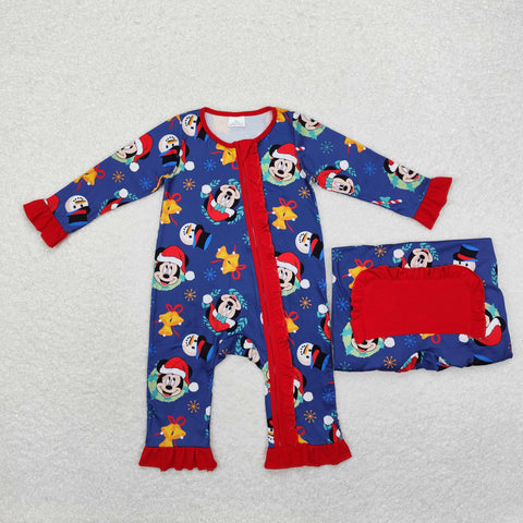 LR1416  baby girl clothes cartoon mouse girl christmas winter romper