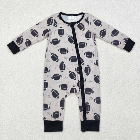 LR1435 Bamboo baby boy clothes football boy winter romper