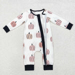 LR1437 Bamboo baby boy clothes pumpkin boy winter romper