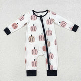 LR1437 Bamboo baby boy clothes pumpkin boy winter romper