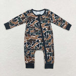 LR1453  baby boy clothes camouflage toddler boy  winter romper