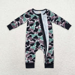 LR1460 Bamboo baby boy clothes camouflage boy winter romper