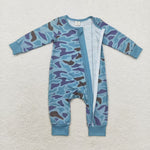 LR1462 Bamboo baby boy clothes camouflage boy winter romper