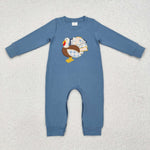 LR1505   baby boy clothes embroidery turkey boy thanksgiving winter set