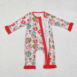 LR1509 Bamboo baby girl clothes gingerbread man girl christmas winter set