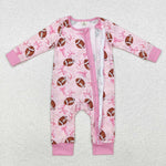 LR1595 Bamboo baby girl clothes football girl winter romper