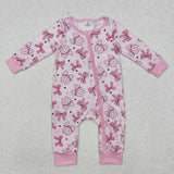 LR1608 Bamboo  baby girl clothes bows girl winter romper