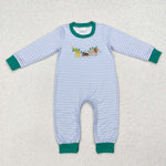 LR1616  baby  boy clothes embroidery animal boy winter romper