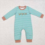 LR1618  baby  boy clothes embroidery mallard  boy winter romper