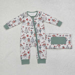 LR1674  baby boy clothes santa boy christmas  winter romper