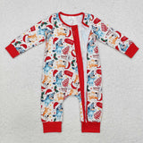 LR1684   baby boy clothes cartoon dog boy christmas  winter romper