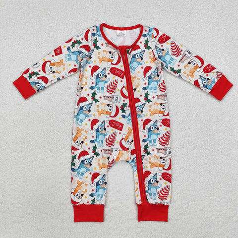 LR1684   baby boy clothes cartoon dog boy christmas  winter romper