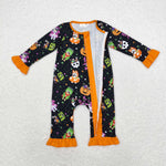 LR1694   baby girl clothes cartoon dog  girl halloween winter romper