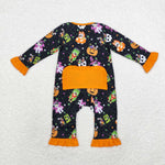 LR1694   baby girl clothes cartoon dog  girl halloween winter romper