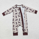 LR1759  Bamboo baby boy clothes hunting dog boy winter romper