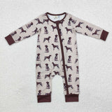 LR1759  Bamboo baby boy clothes hunting dog boy winter romper