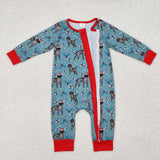 LR1768 Bamboo baby boy clothes hunting dog boy christmas winter romper