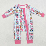 LR1783  baby girl clothes cartoon dog girl christmas winter romper