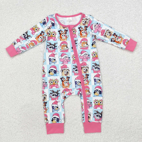 LR1783  baby girl clothes cartoon dog girl christmas winter romper