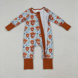 LR1787 baby girl clothes highland cow girl winter romper