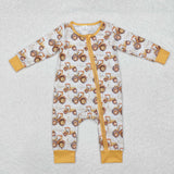 LR1789 Bamboo baby boy clothes  truck boy winter romper