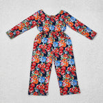 LR1836 baby girl clothes floral girl autumn  jumpsuit