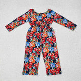 LR1836 baby girl clothes floral girl autumn  jumpsuit