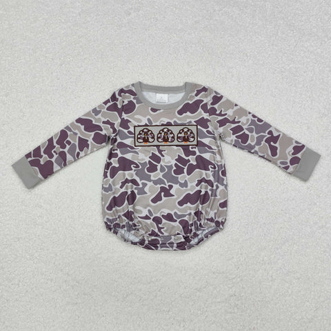 LR1846  baby boy clothes embroidery camo turkey boy winter bubble