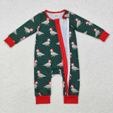 LR1861  Bamboo baby boy clothes mallard boy christmas winter romper