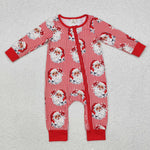 LR1891 Bamboo baby boy clothes santa boy christmas winter romper