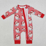 LR1891 Bamboo baby boy clothes santa boy christmas winter romper