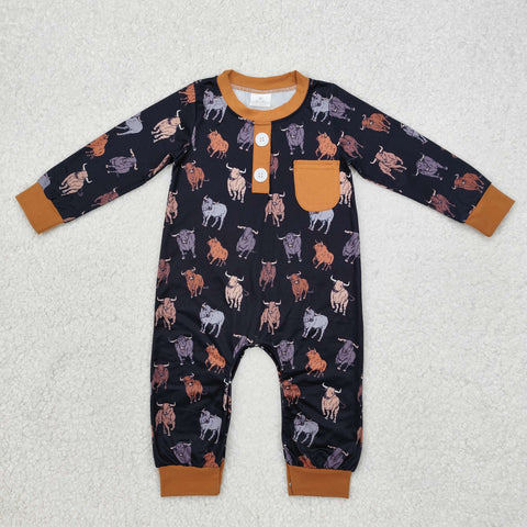 LR1902 baby boy clothes bull boy winter romper