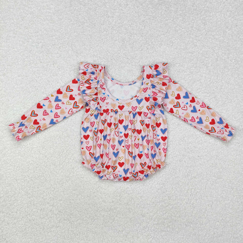 LR1917   baby girl clothes love girl valentines day winter bubble