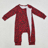 LR1962 baby girl clothes leopard girl winter romper