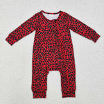 LR1962 baby girl clothes leopard girl winter romper