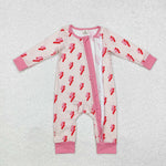 LR1983 Bamboo baby girl clothes lightning girl winter  romper