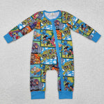 LR2040 Bamboo baby boy clothes cartoon boy winter romper