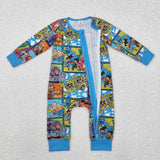 LR2040 Bamboo baby boy clothes cartoon boy winter romper