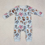 LR2062   baby boy clothes cartoon dog boy winter romper